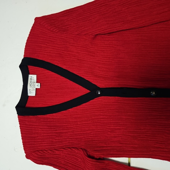 St John Collection By Marie Gray Red Jacket Size 6 - Picture 2 of 10